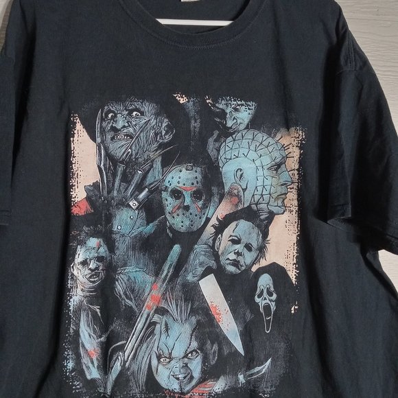 Horror Movies Villains Halloween Serial Killers Tee Fruit of The Loom T-shirt - Picture 4 of 4